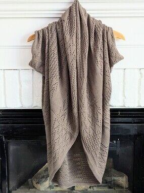 2/$10 Textured Cottagecore Sheer Cacoon Drape Shrug OS